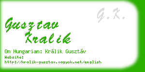 gusztav kralik business card