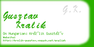 gusztav kralik business card